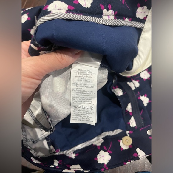 J. Crew Hayden Kickout Crop Blue Purple Floral Pants Size 4T NEW - Picture 10 of 11